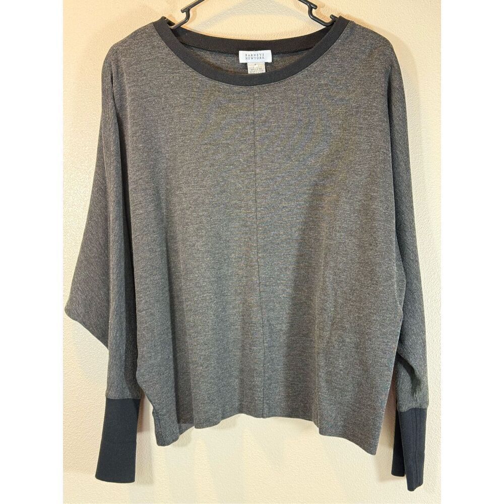 Barney's New York Women’s Long Sleeve Oversized Fit Lightweight Shirt Large